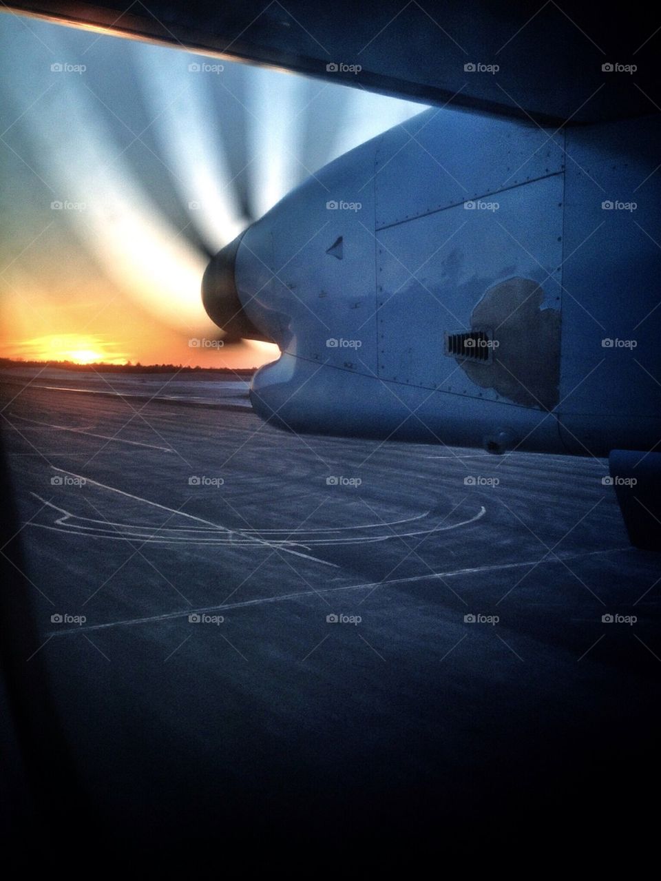 Flying into the sunset