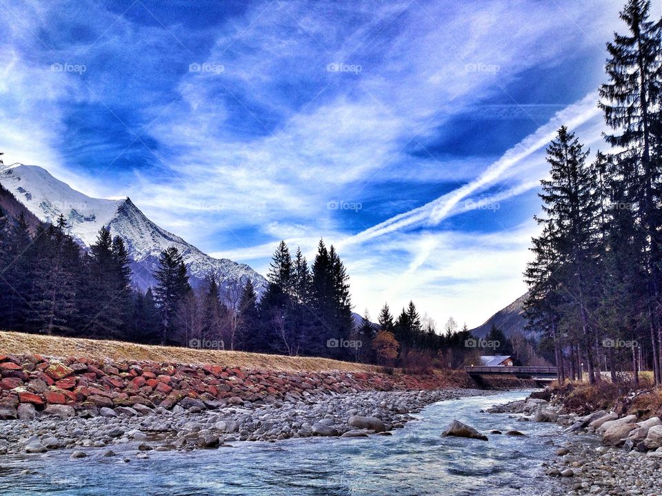 Fall in Chamonix, Mont Blanc