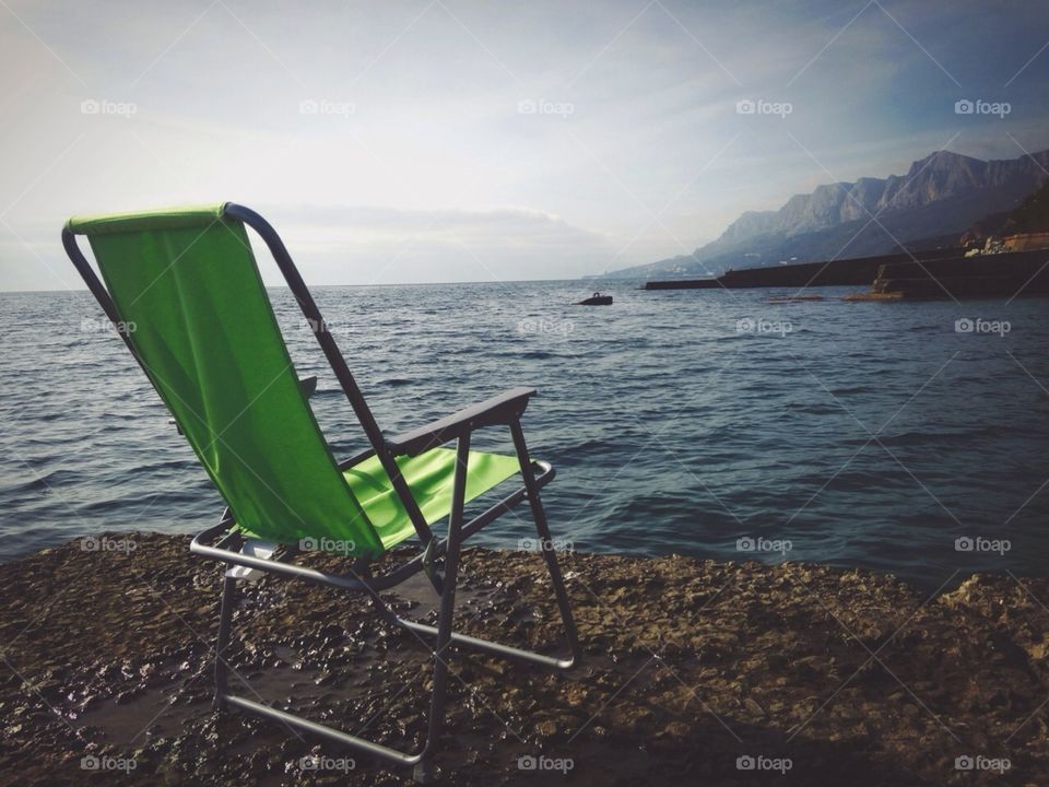 Alone chair at the beach