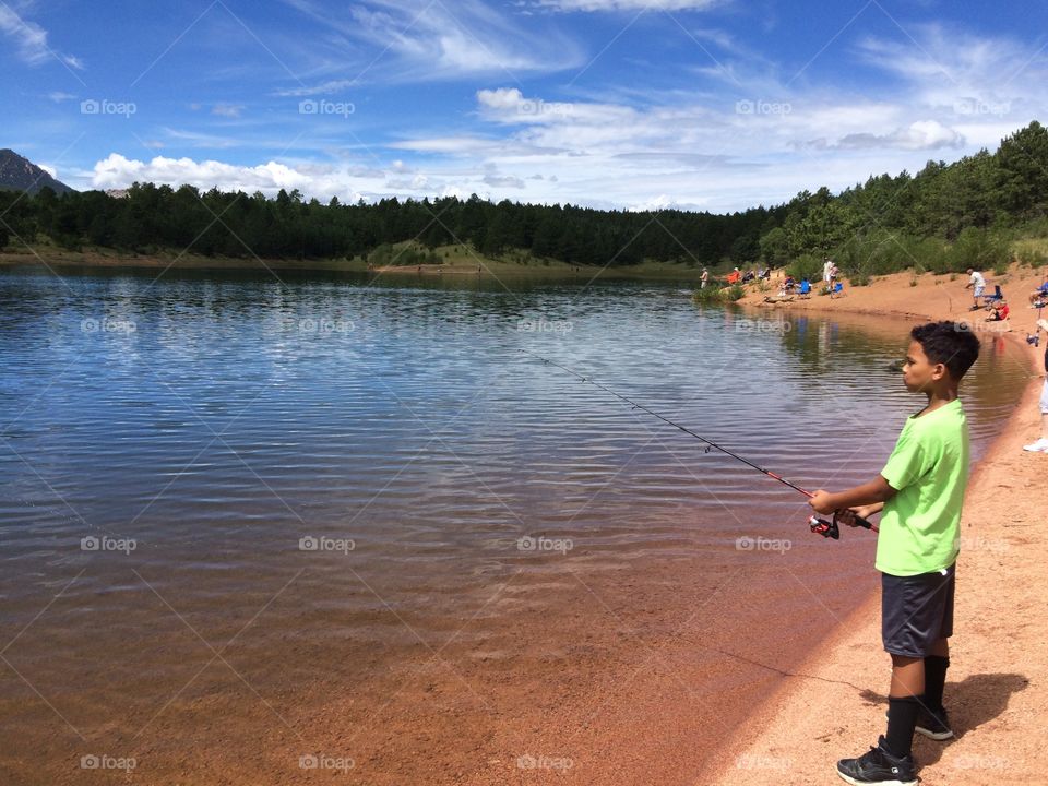 Fishing. Kid at fishing