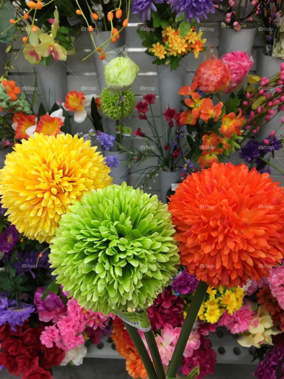colourful flowers.
