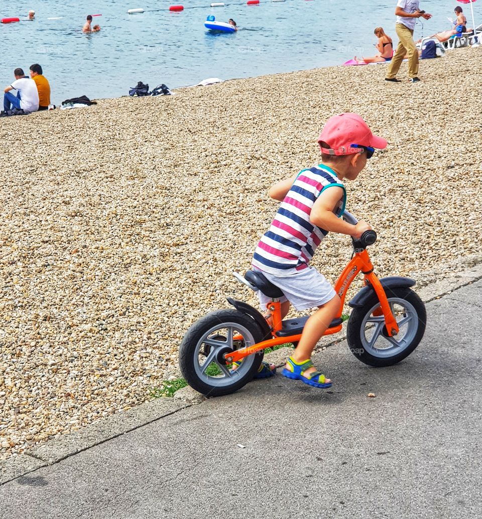 He just loves his bike!