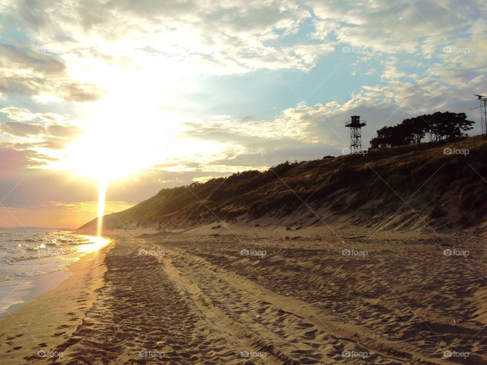 Beach and sunset 