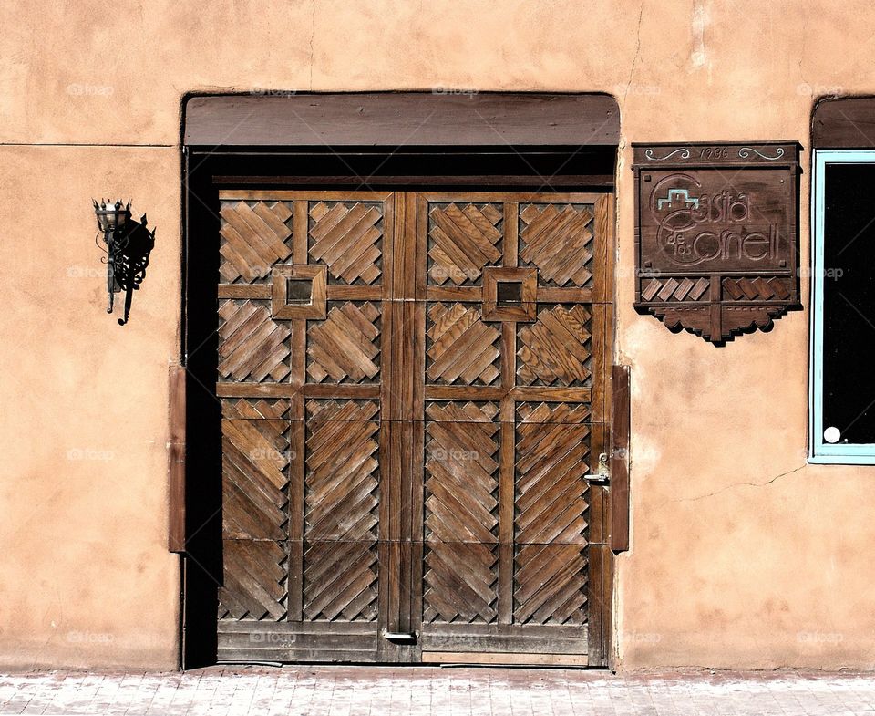 Carved door