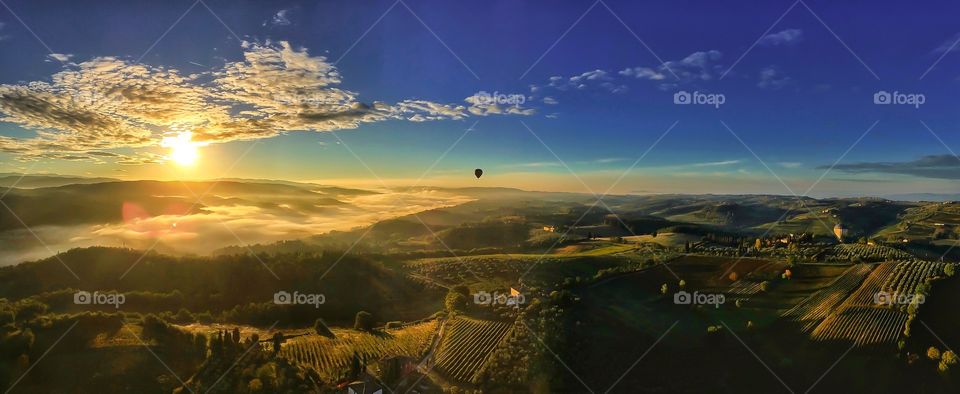Flying over Tuscany
