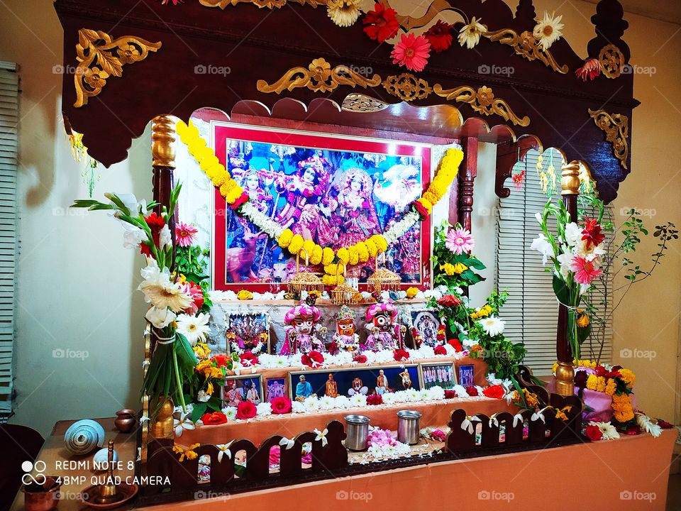Iskcon Temple Sangamner Lord Jagnnath,baldevji and Subhadramaiya dities View shot on camera