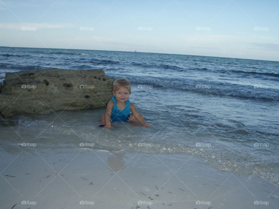 So much fun swimming at the beach!