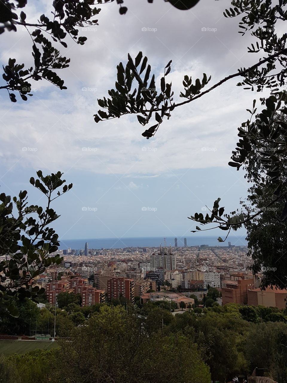 barcelone Barcelona Barcelone park guell view panoramic views of the city.  gaudi