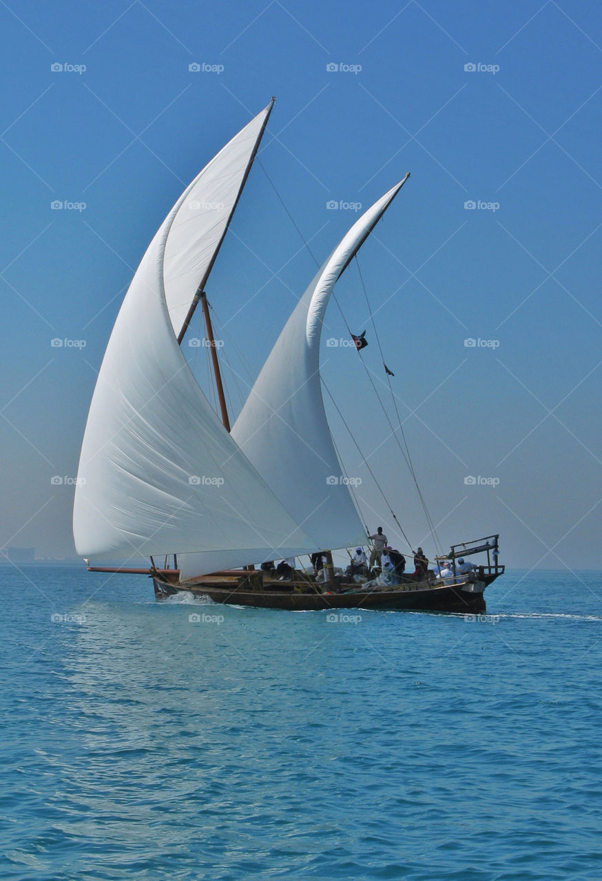water sea traditional sail by chrisc