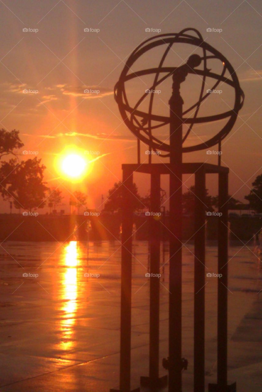 Sunset Compass Fountain