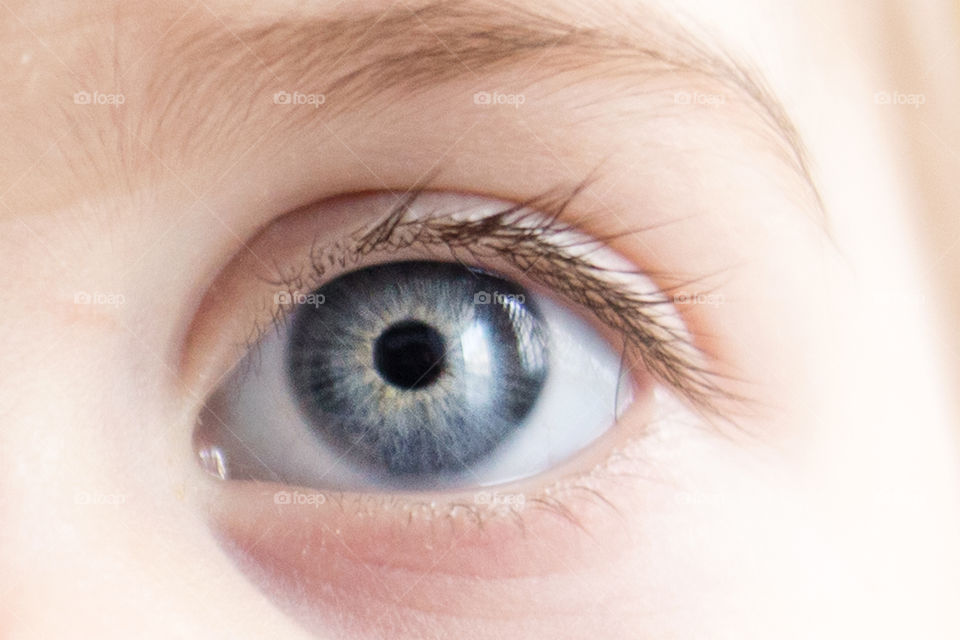 Close-up of girl's eye