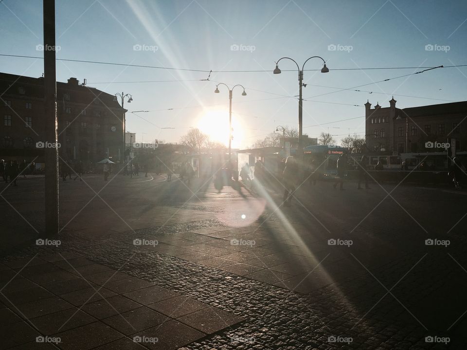 Street, City, Road, Light, Rain