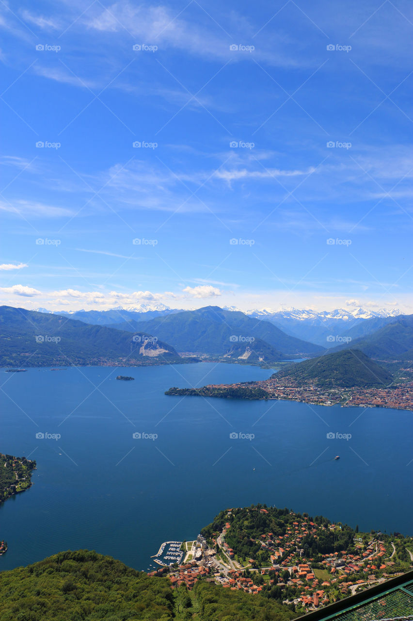 Great view overlooking Lake Maggiore, Italy