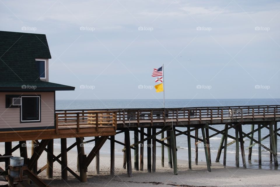 Beach ocean dock pier