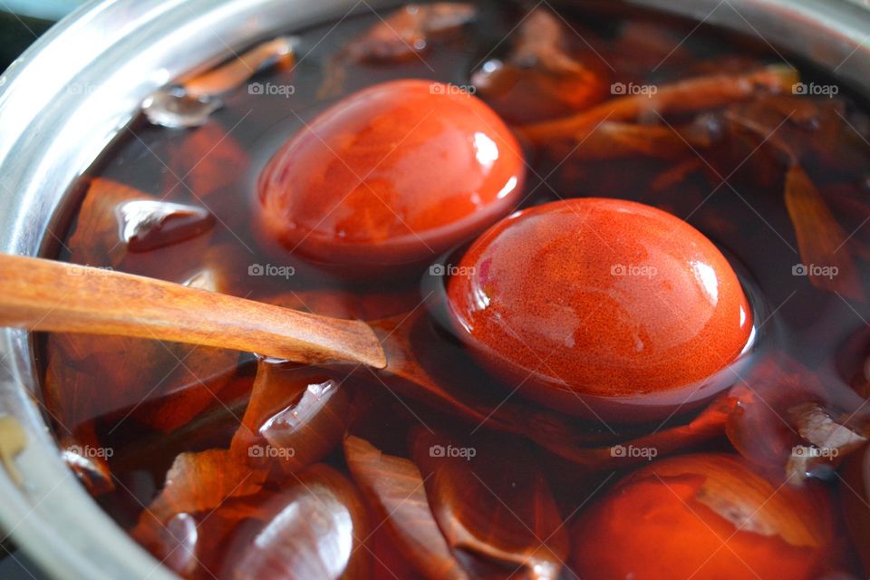 spring holiday red Easter eggs painting onions, love spring time