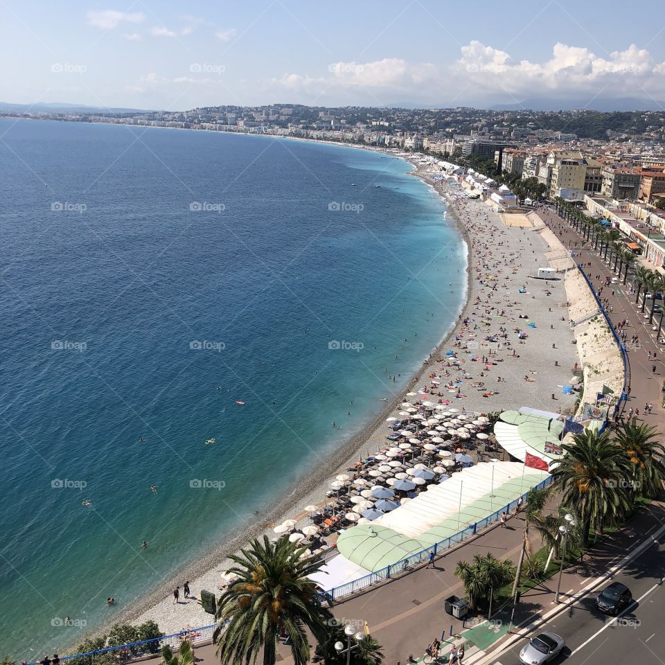 Coast of Promenade des Anglais