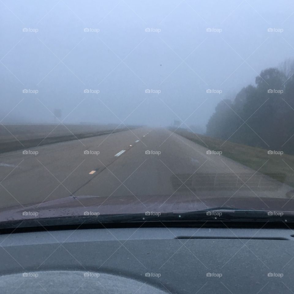 Foggy day in Mississippi