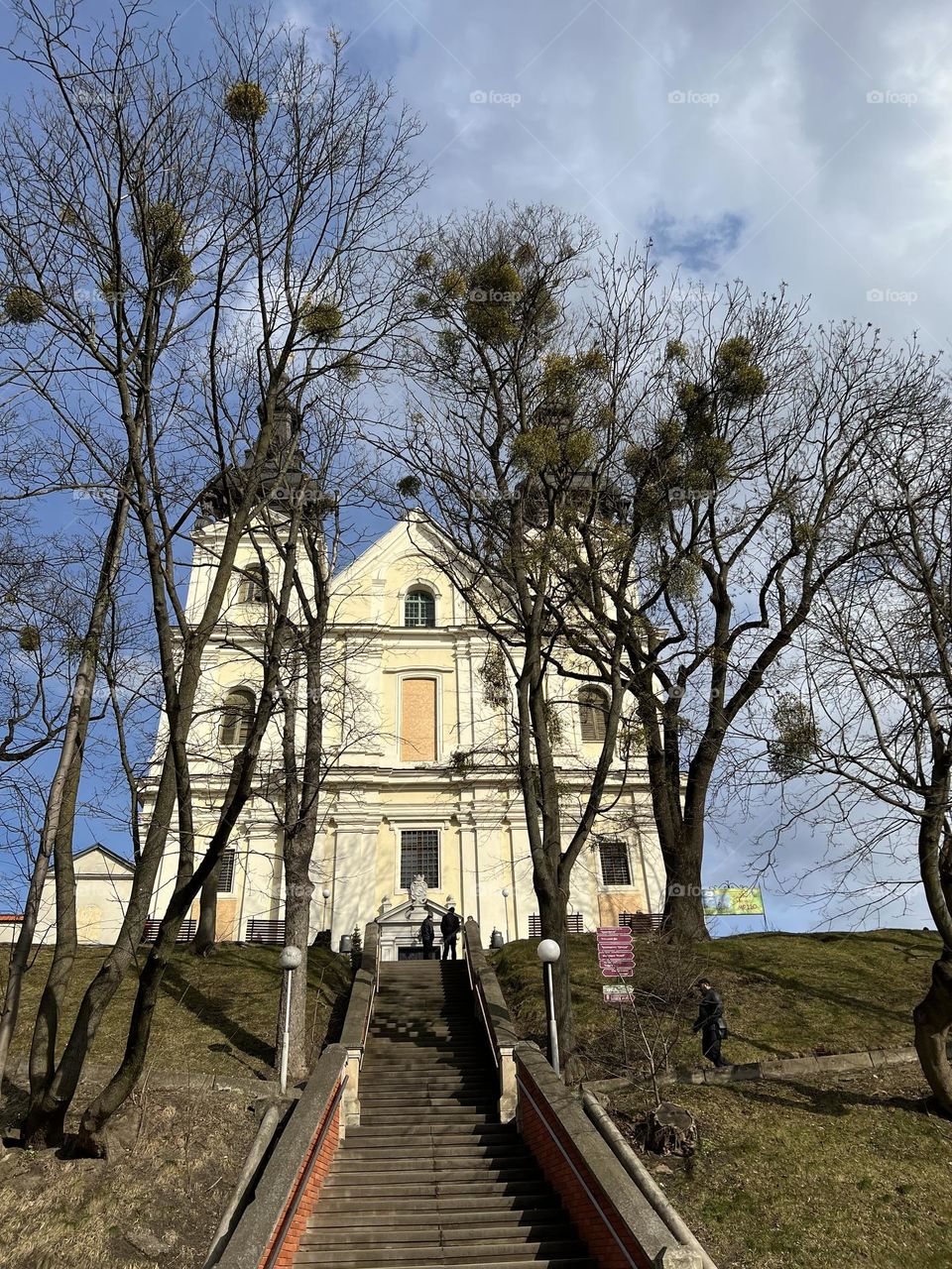 Lviv old city architecture in the spring season