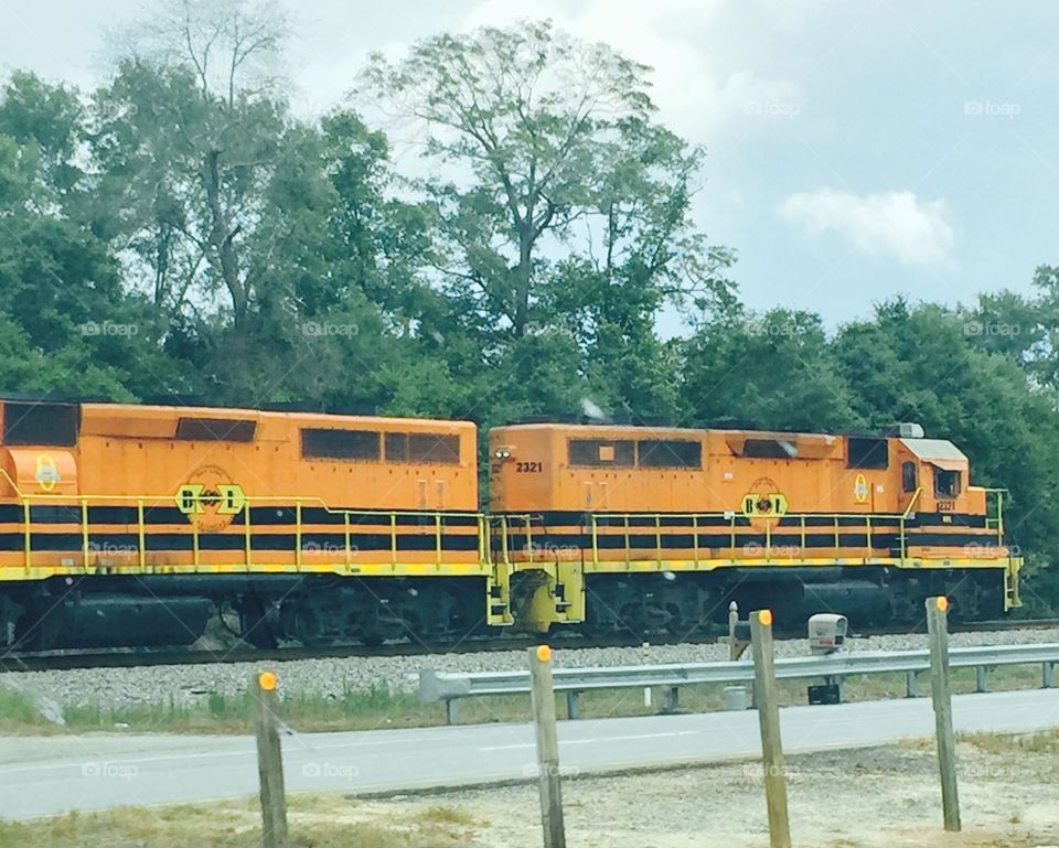 Train on a country tack in Georgia