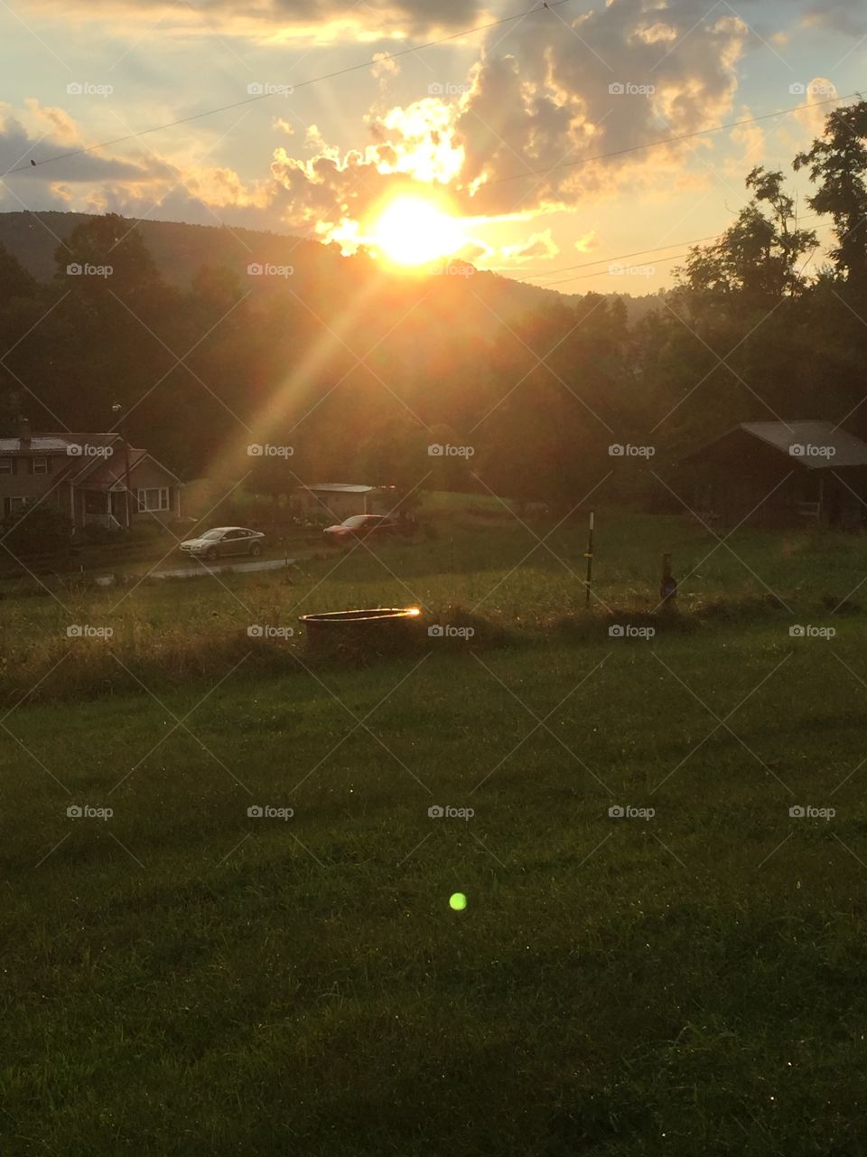 Farm Sunset in West Virginia 