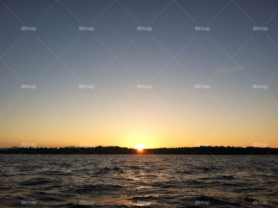 sky sunset orange water by msvixen