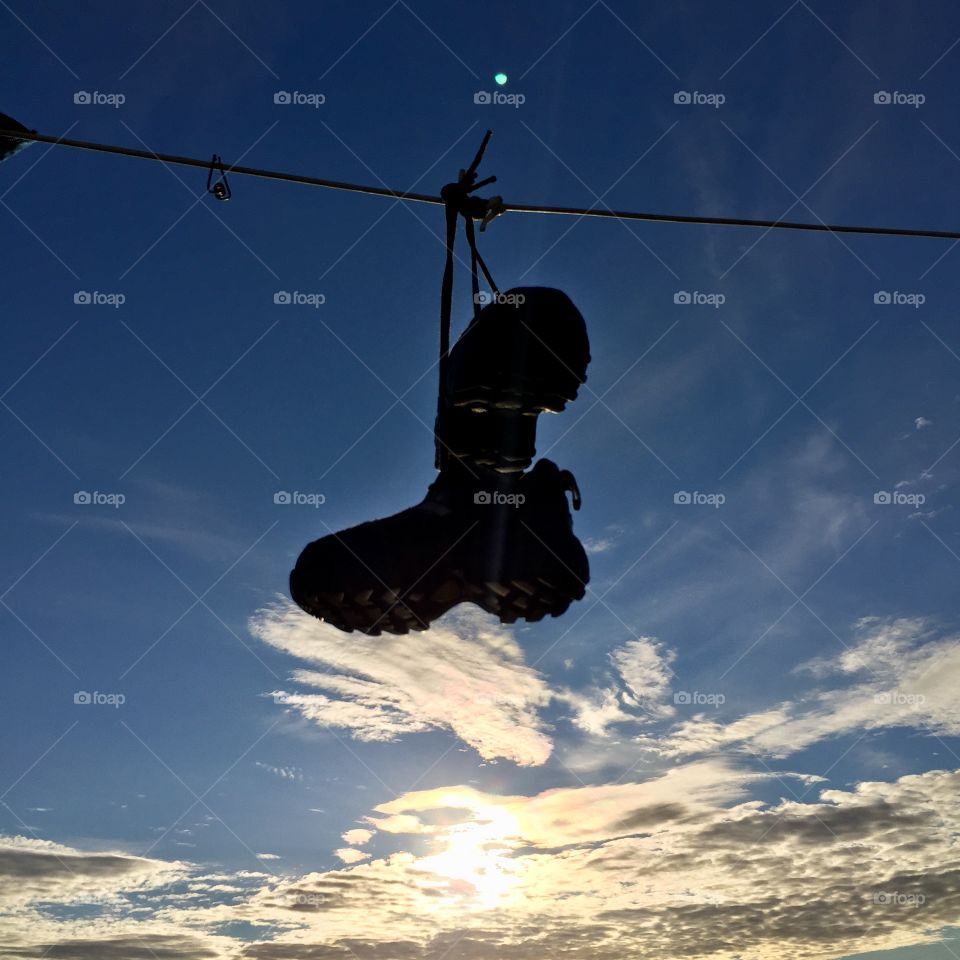 These are my really old Nike’s hanging on are close line. Plus I couldn’t help it how good it was to see this matching with the sky in the background.
