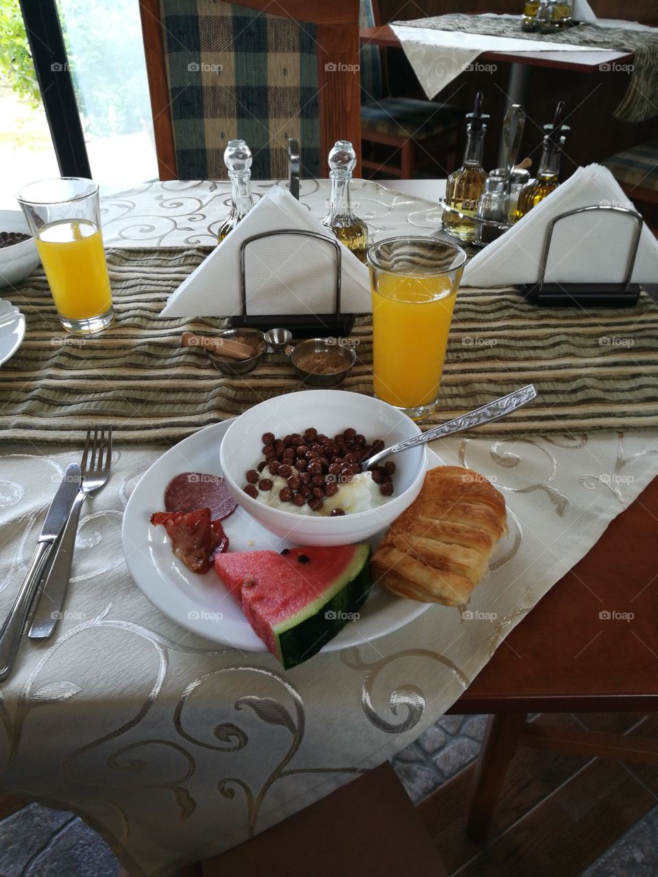 breakfast at the hotel in bulgaria!