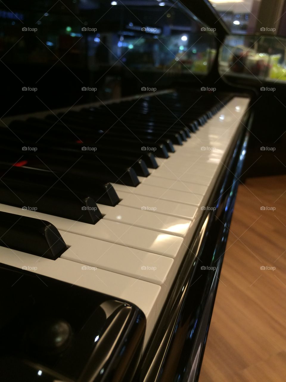 Dim lighted hearted piano 