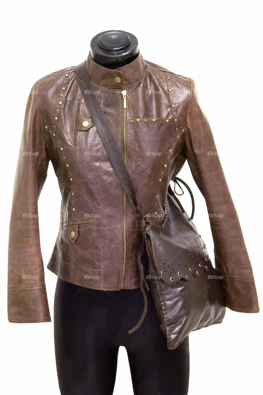 Jacket and leather boots for women