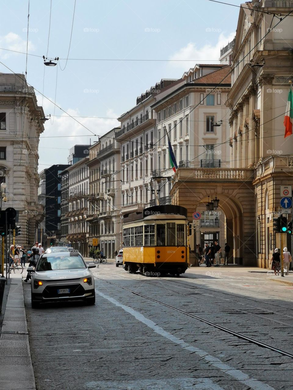 Public transport. Street photography. Milan, Italy.