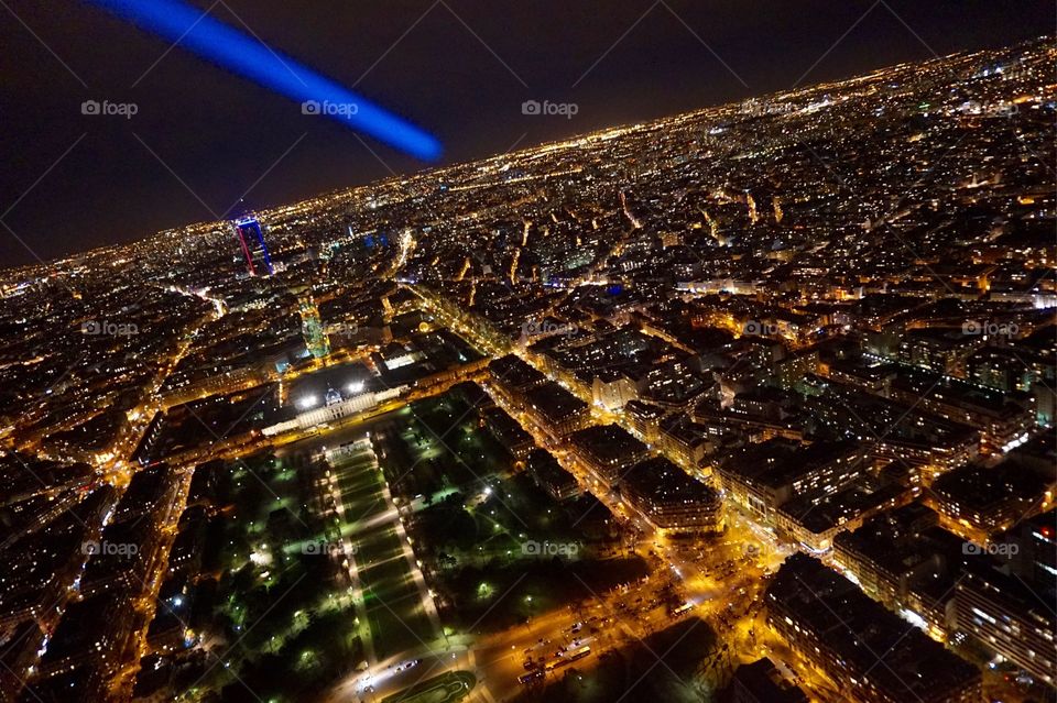 Paris from the top of the Eiffel Tower 
