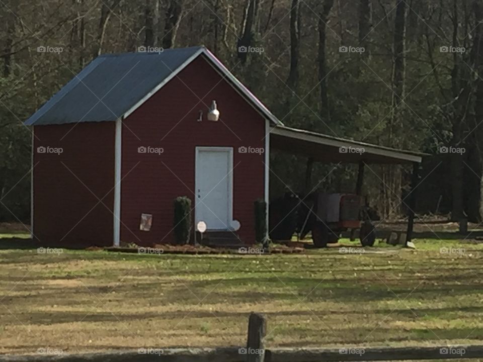 Small red barn