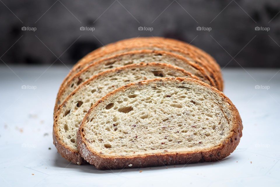 Pieces of tasty fresh homemade bread