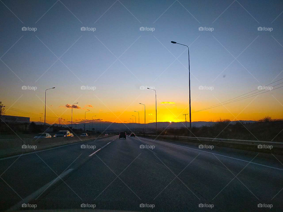 driving towards that beautiful view