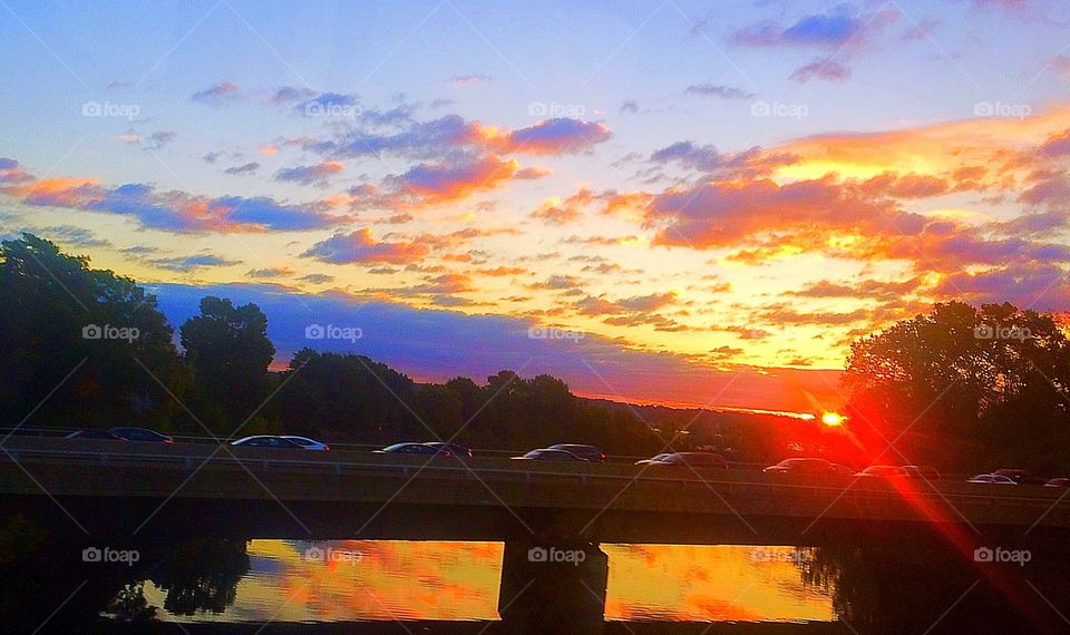 Mirror below the bridge 