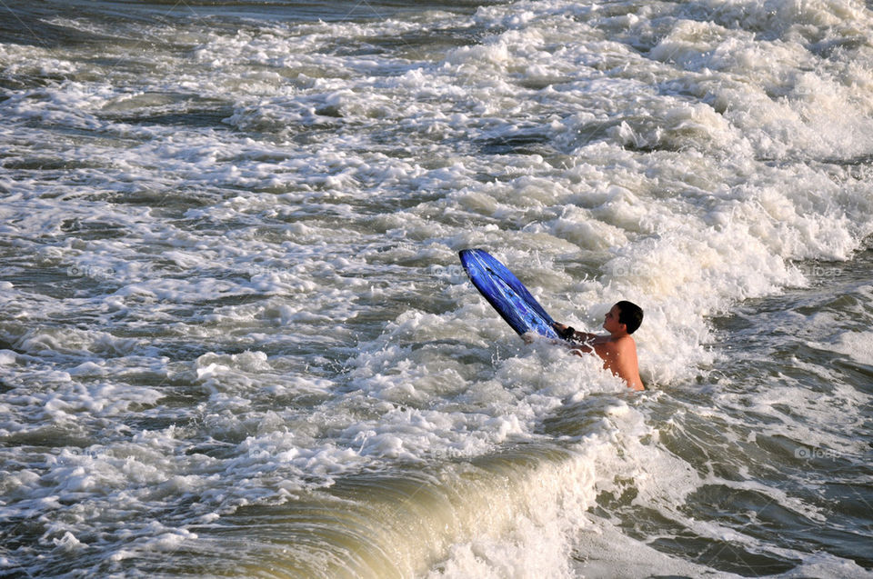 Boy on waves