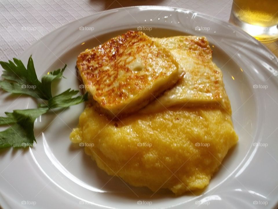 Cheese and polenta