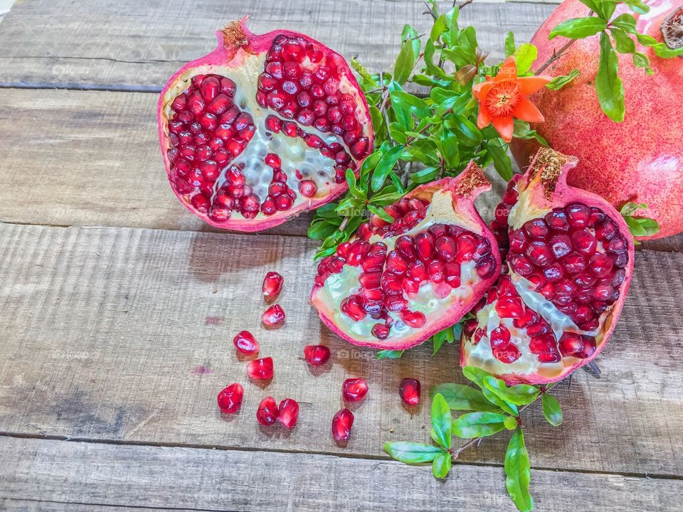 Pomegranate fruits 
