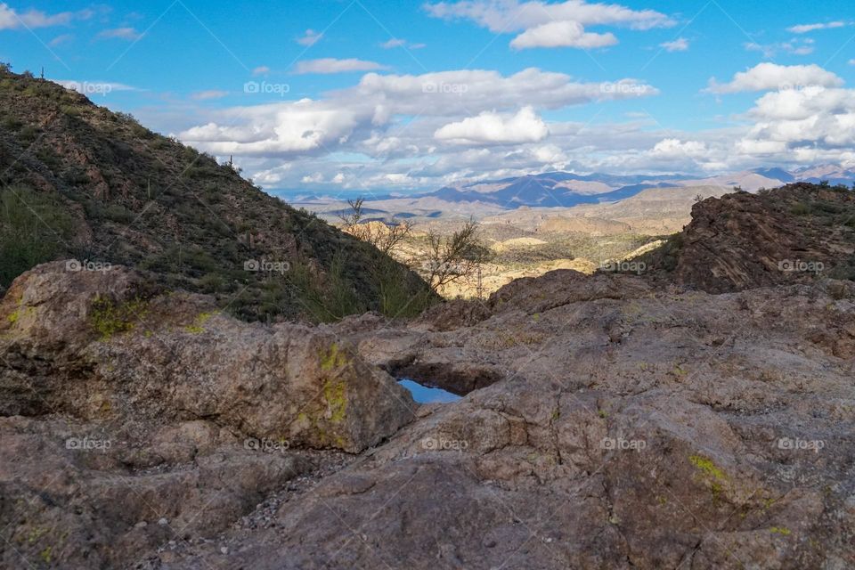 A desolate Vista stretches for miles in the Tonto national wilderness area in Arizona