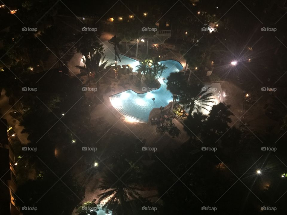 Pool view from our balcony