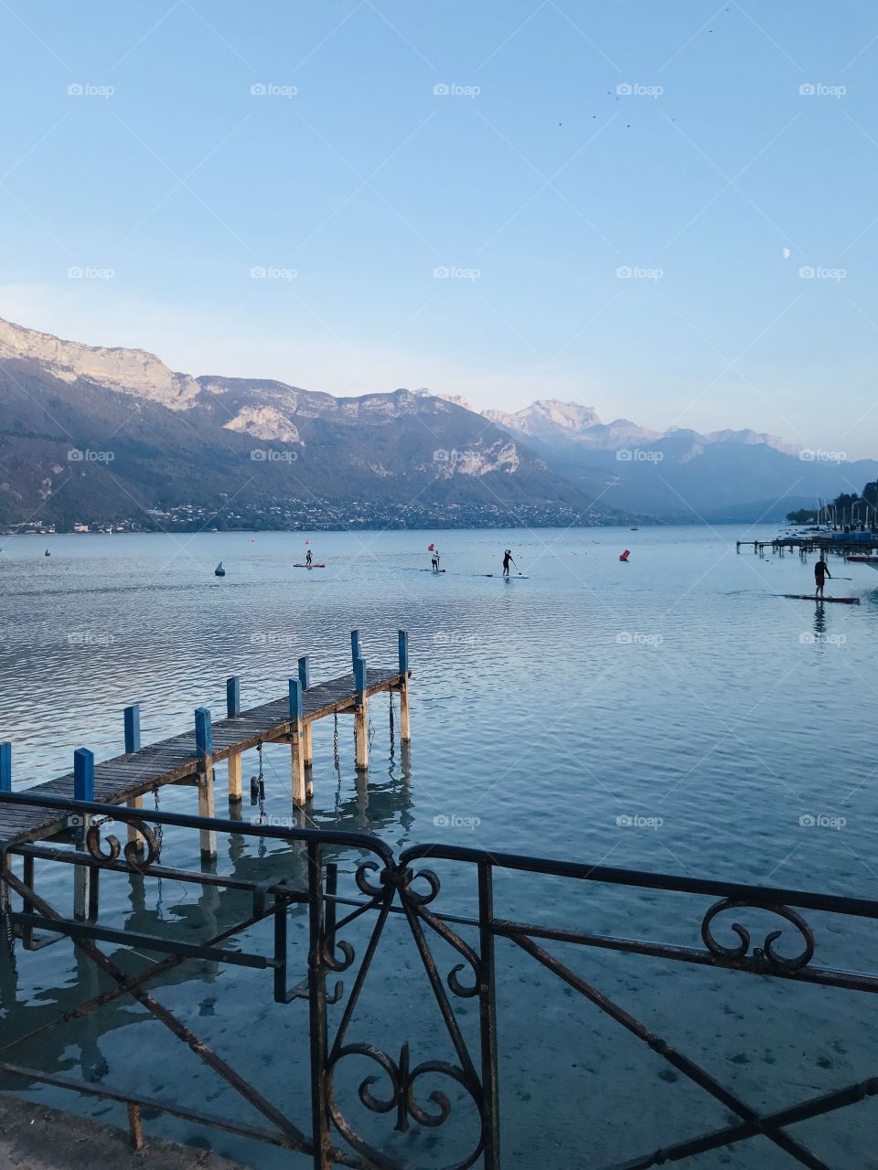 Paddle boarding Lake Annecy