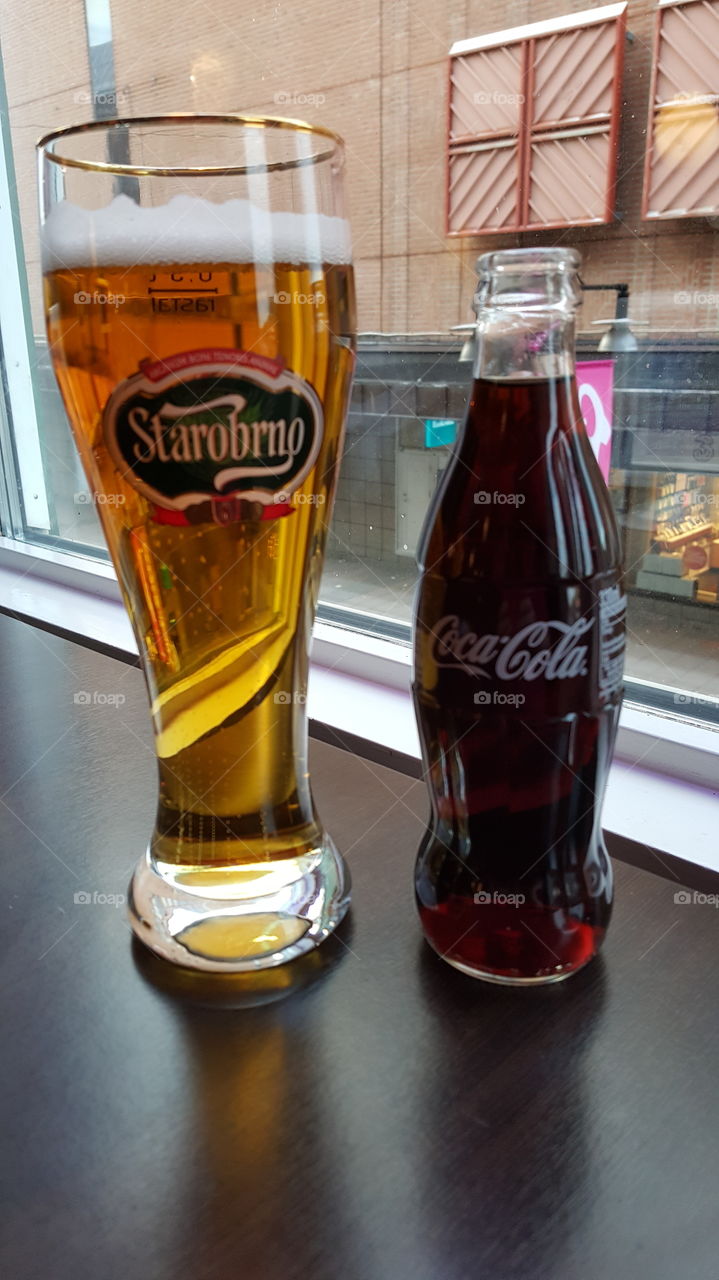 beer and coka cola