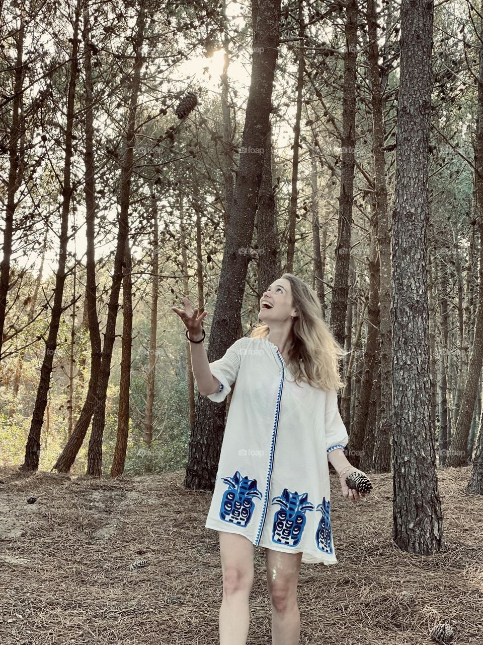 Natural long blond hair