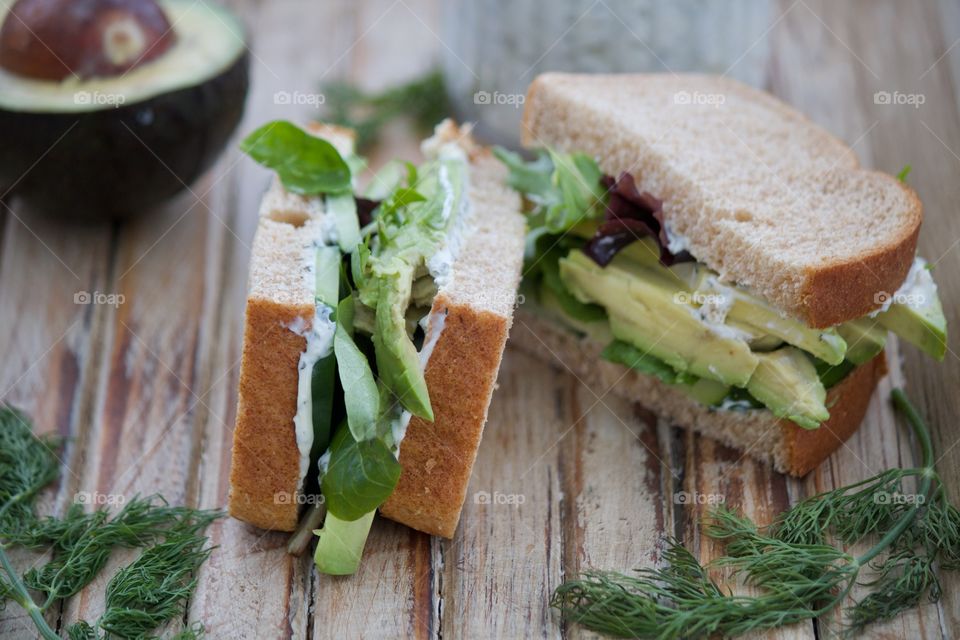 Cucumber and Avocado Sandwich 