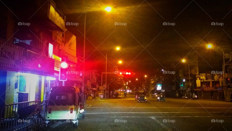 Beauty of city in the night Sri Lanka