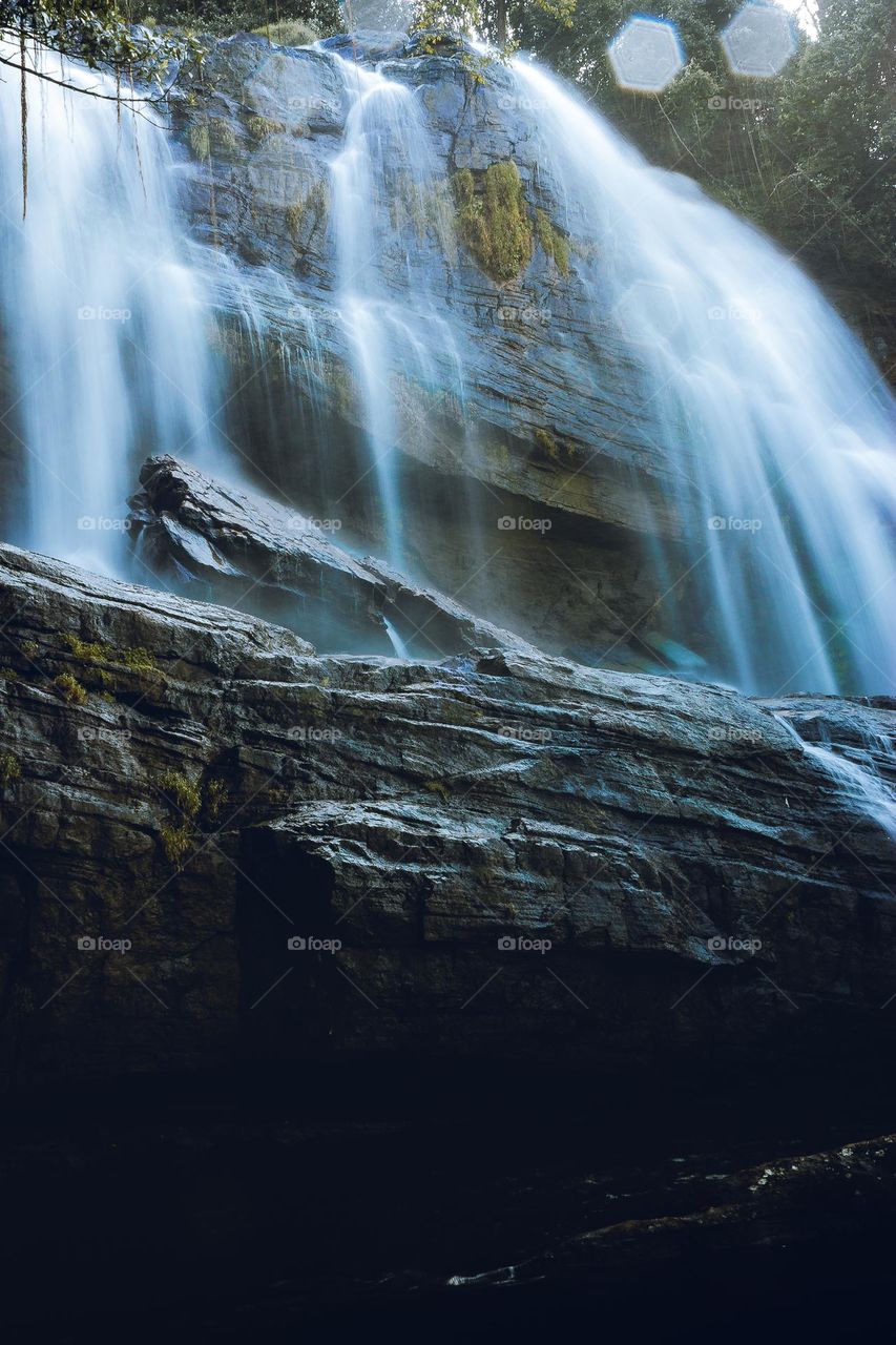 A beautiful waterfall in Sri Lanka