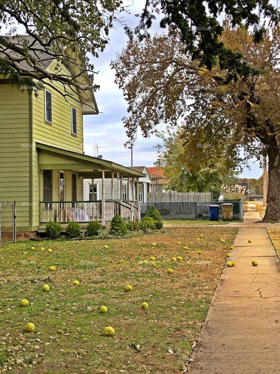 Down a sidewalk