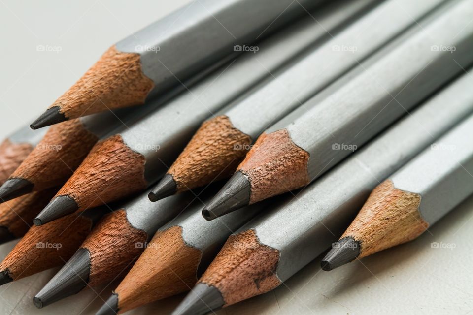 Full frame of pencils