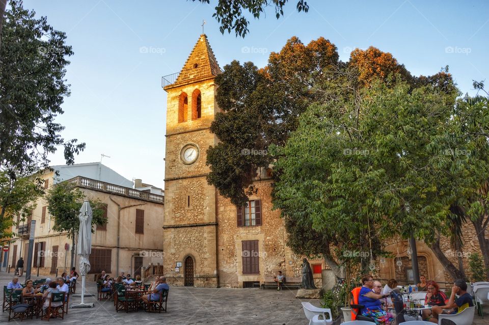 Plaza de San Juan, Iglesia Vieja, Son Servera (Mallorca - Spain)