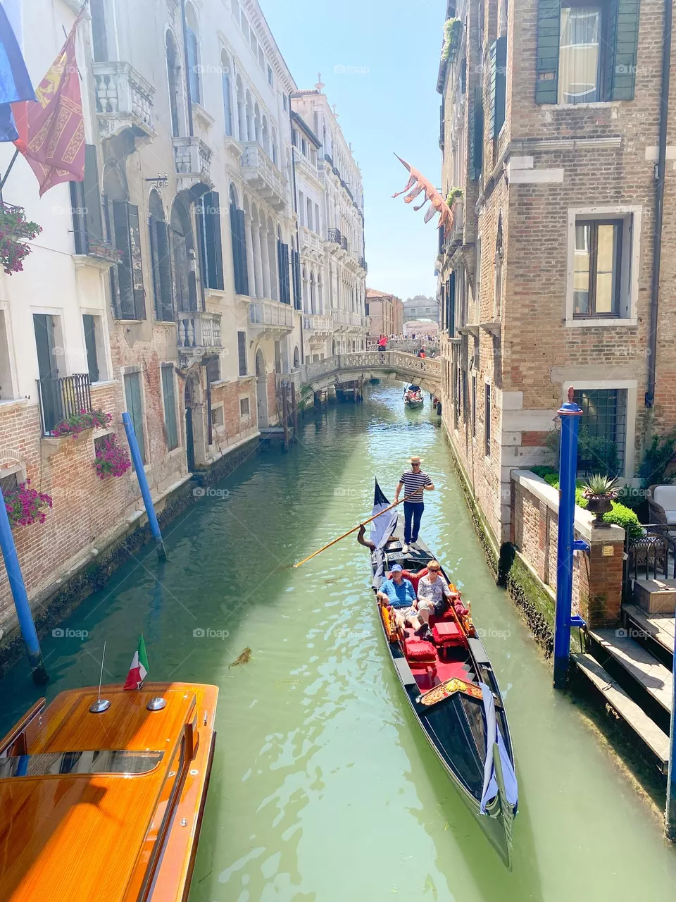 Gondolier in Venice Canals